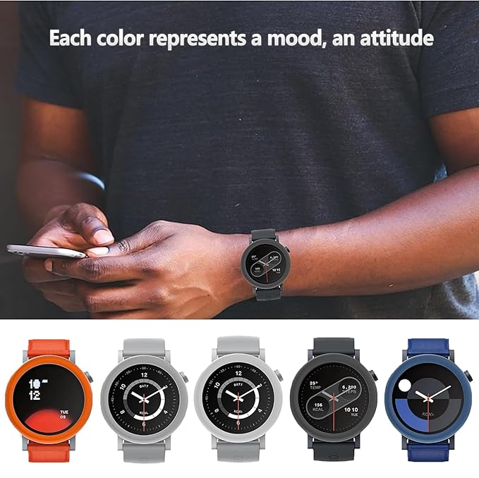 Wisely Protective Bezel Ring Guard Compatible with CMF Nothing Watch Pro 2 Smartwatch – Metal Flat Bumper Protector (Grey)