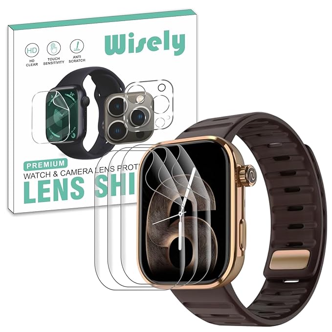 Wisely | Pack of 3 | Screen Guard Protector for Noise ColorFit Pro 6 Max (1.96") – Anti-Shock, Scratch-Resistant, HD Clear Full Cover