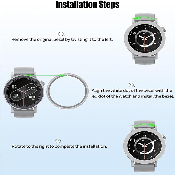 Protective Stainless Steel Bezel Ring Guard for CMF Nothing Watch Pro 2