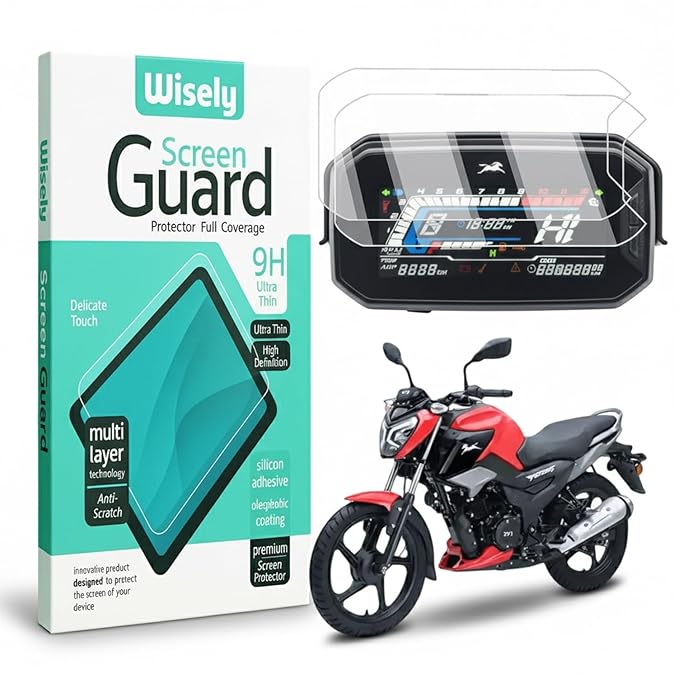 Screen Guard for TVS Raider 125 SSE/IGO/SPLIT/SINGLE - Pack of 2