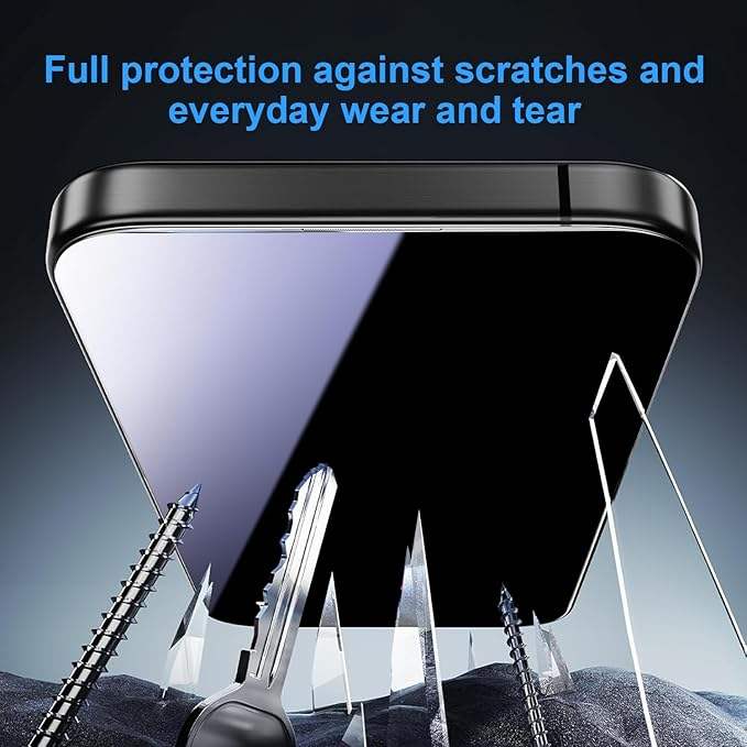Wisely 360° Privacy Tempered Glass for iPhone 17 / Air / 17 Pro / 17 Pro Max – Full Screen Protection & Anti-Spy Shield