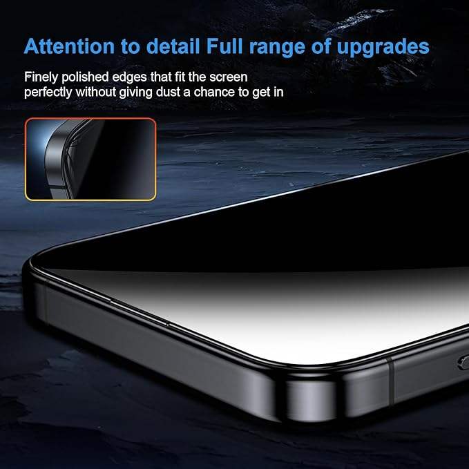 Wisely 360° Privacy Tempered Glass for iPhone 17 / Air / 17 Pro / 17 Pro Max – Full Screen Protection & Anti-Spy Shield