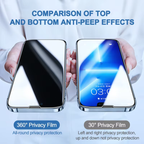 Wisely 360° Privacy Tempered Glass for iPhone 17 / Air / 17 Pro / 17 Pro Max – Full Screen Protection & Anti-Spy Shield