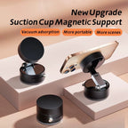 Portable Vacuum & Magnetic Suction-Cup Swivel Stand for Phone – 360° Rotating Car & Desk Mount