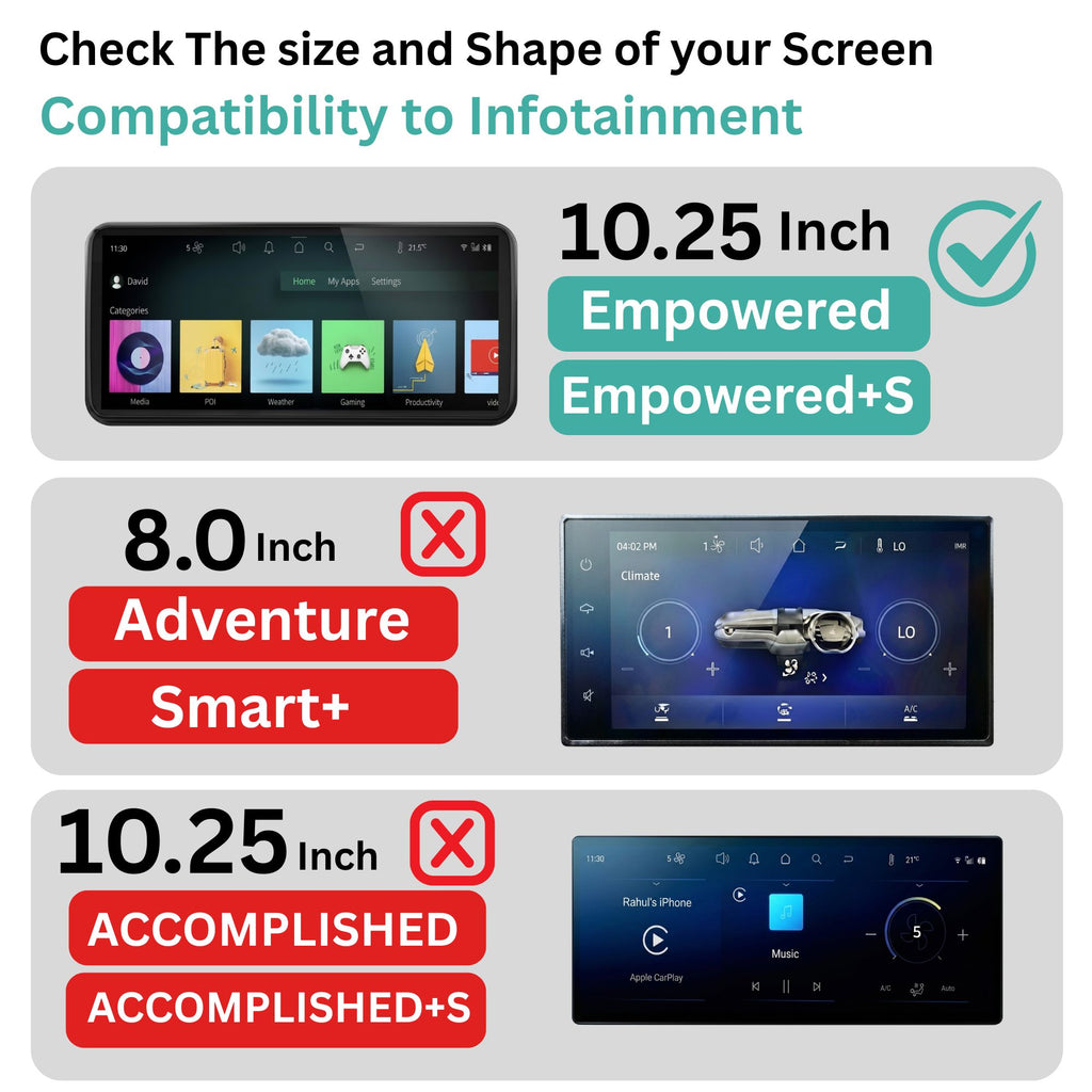 TATA PUNCH EV EMPOWERED infotainment screen protector 10.25 inch