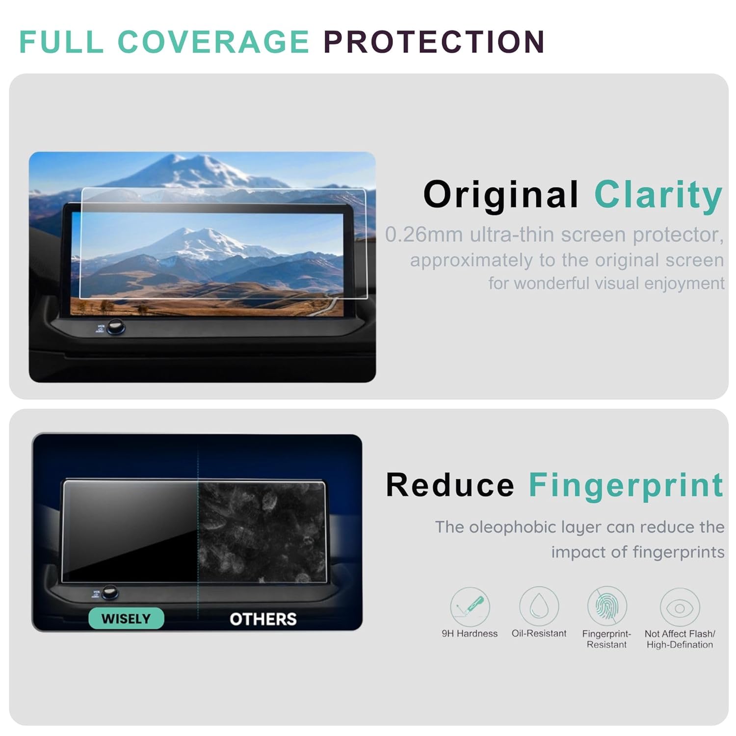 Screen Guard for HYUNDAI i20 N-LINE (2024-2026+) Car 10-Inch Display Infotainment System + Instrument Cluster Meter Protector - HD Clear